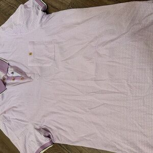 Carolina Herrera Men's Purple Patterned Polo Shirt